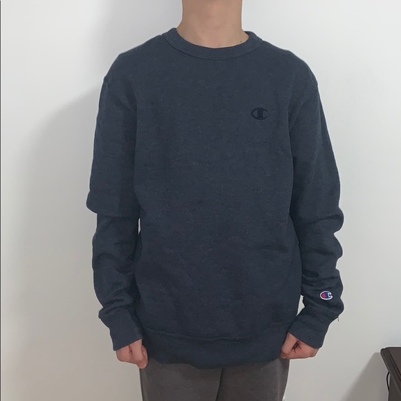 Champion Authentic Grey Crewneck Sweater - Picture 1 of 4